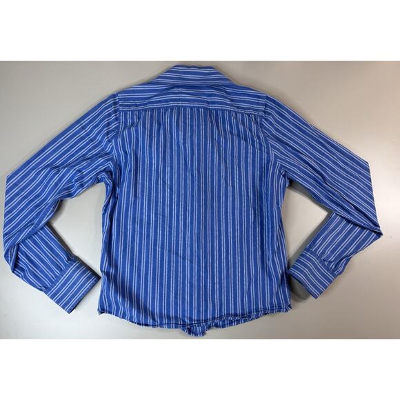 Hollister Men’s Surfer Cut Long Sleeve Striped Shirt S Button Front Y2K Beachy - Picture 9 of 10